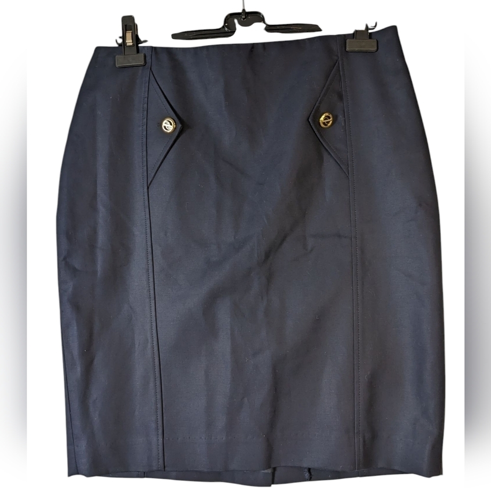 Saudra Augelozzi Cotton Blend Skirt Office Career Size EU 42 US 12